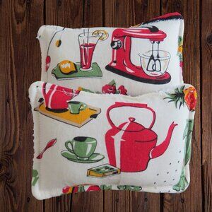 Reusable Sponge, Retro Vintage Kitchen Dish Scrubby, Set of 2